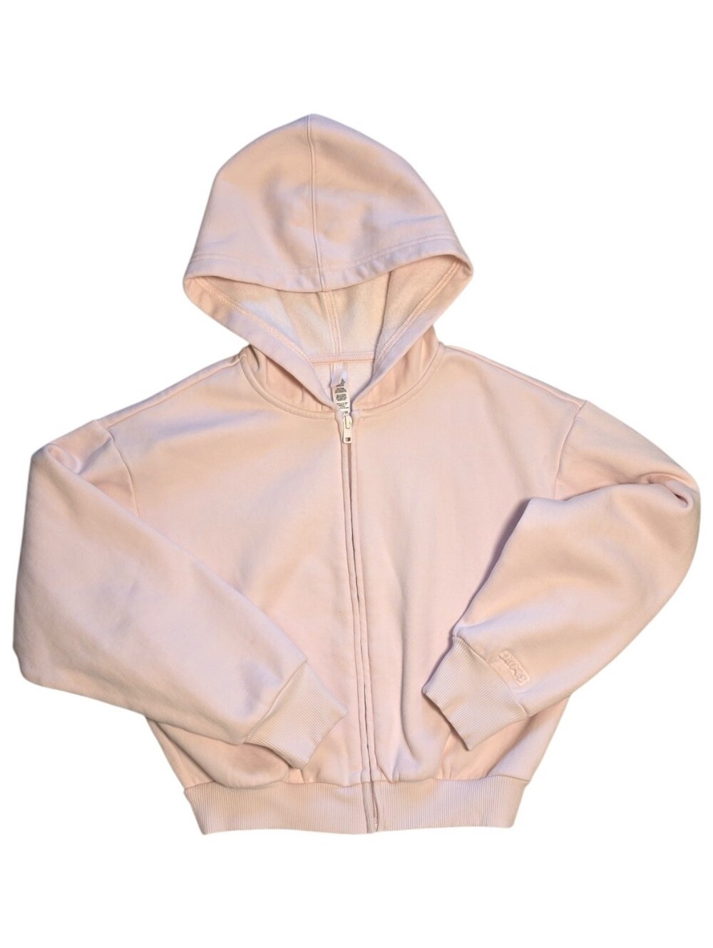 $138 SKIMS SET Barely Pink Zip Hoodie & Shorts - Picture 2 of 4